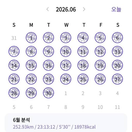 7월31일운동완료 10km러닝완료 누적거리566km 6 이미지 2
